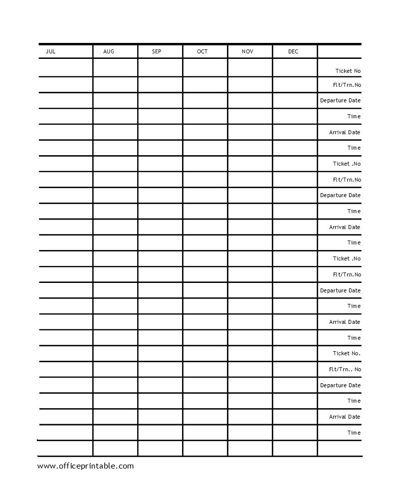 Free Travel Plan Printable :: www.officeprintable.com